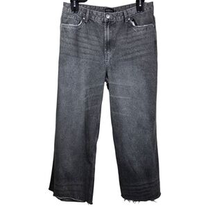 Refuge Women's Black High Waisted Flare Jeans With Raw Hem Size 11